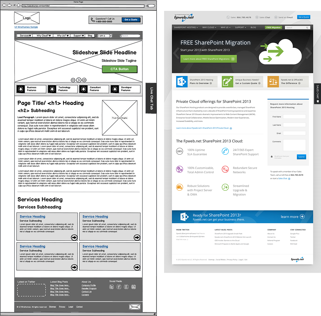 Website Wireframe Thumbnail