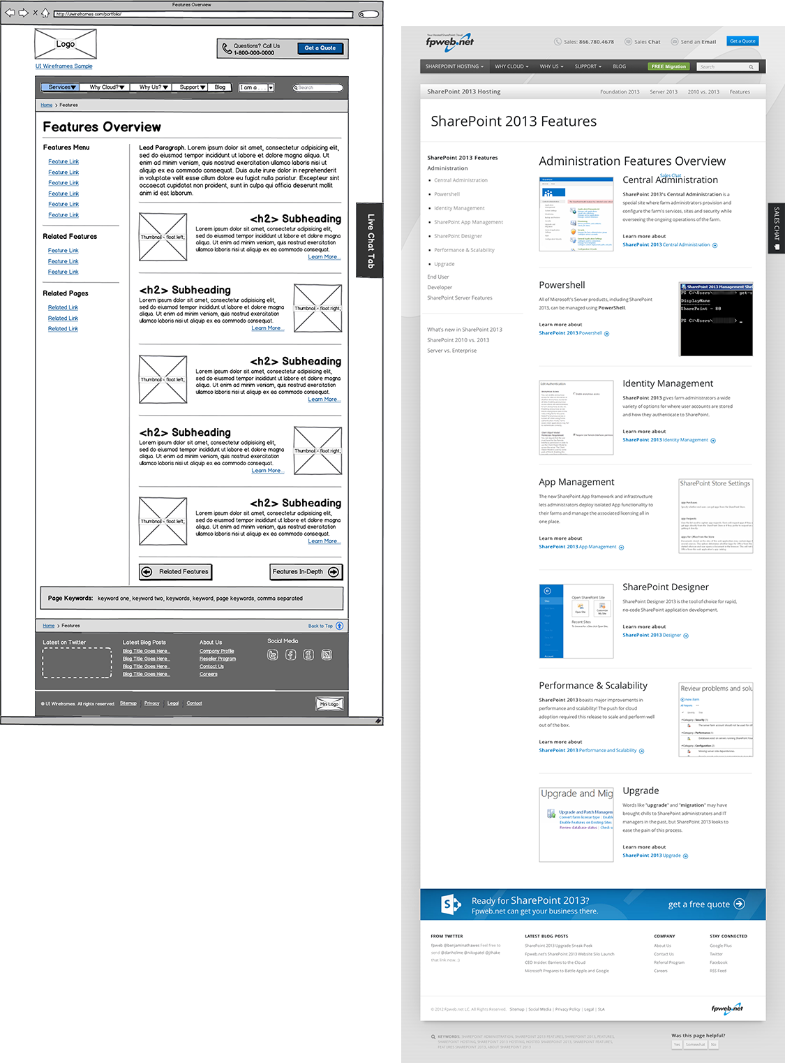 Website Wireframe Thumbnail
