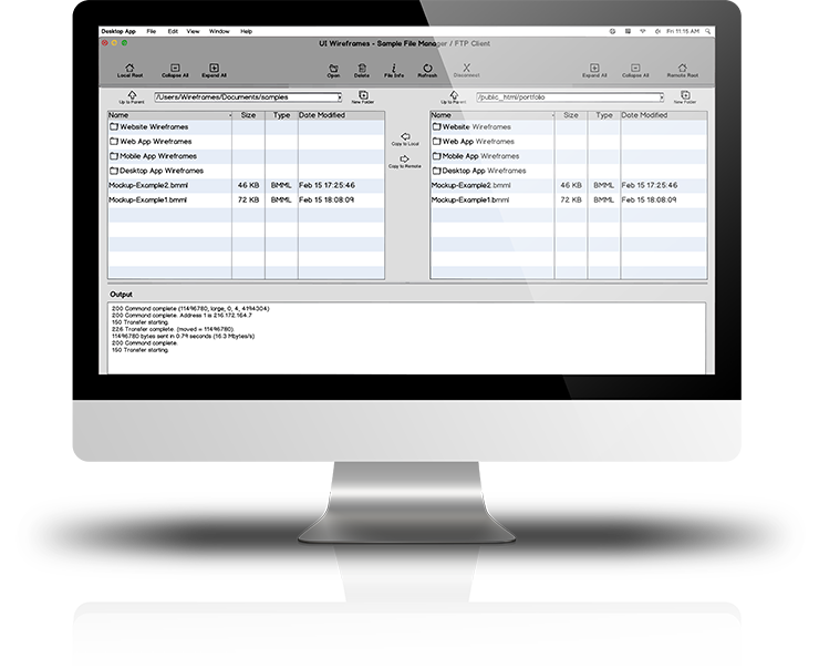 Desktop App Wireframe Example Graphic