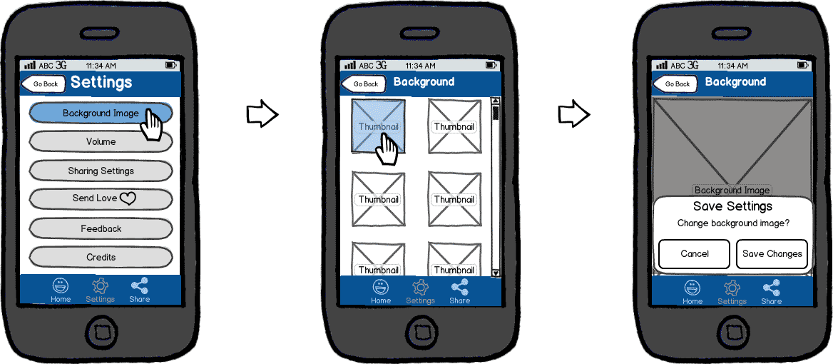 Mobile App Wireframe Thumbnail