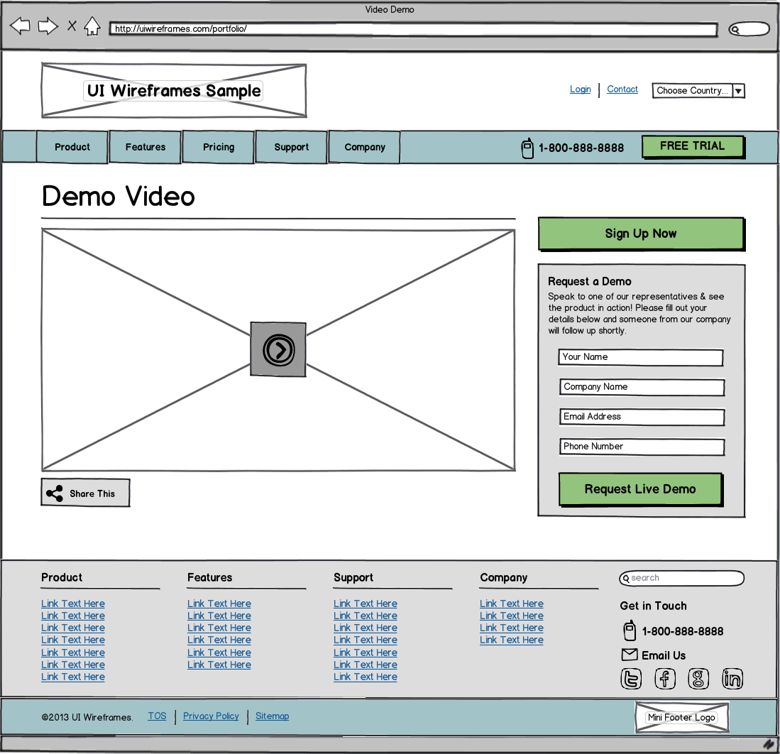 Website Wireframe Gallery UI Wireframes Portfolio