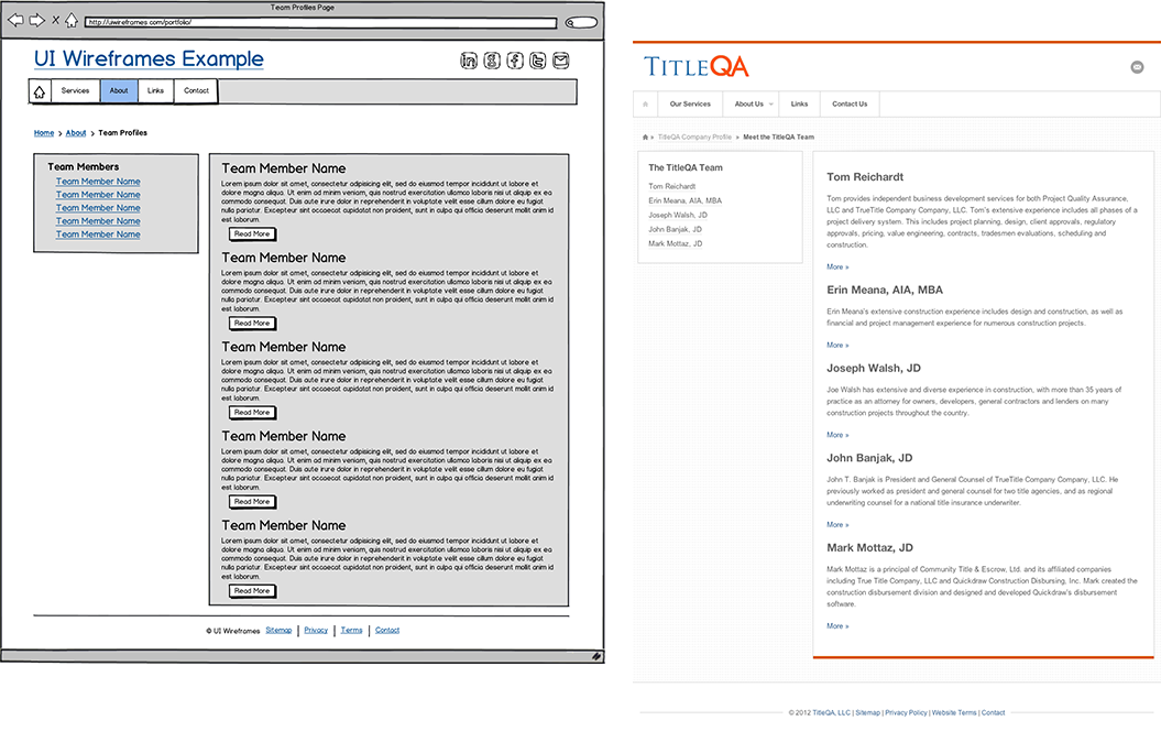 Website Wireframe Thumbnail